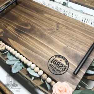 Serving Tray | Personalized Wood Serving Tray | Engraved Wood Serving Tray | Zip Code Tray | Personalized Tray | Wood Serving Tray