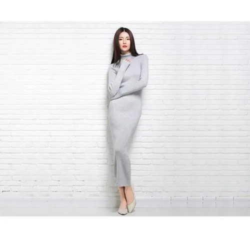 Soft Feminine Long Collar Knitted Pullovers