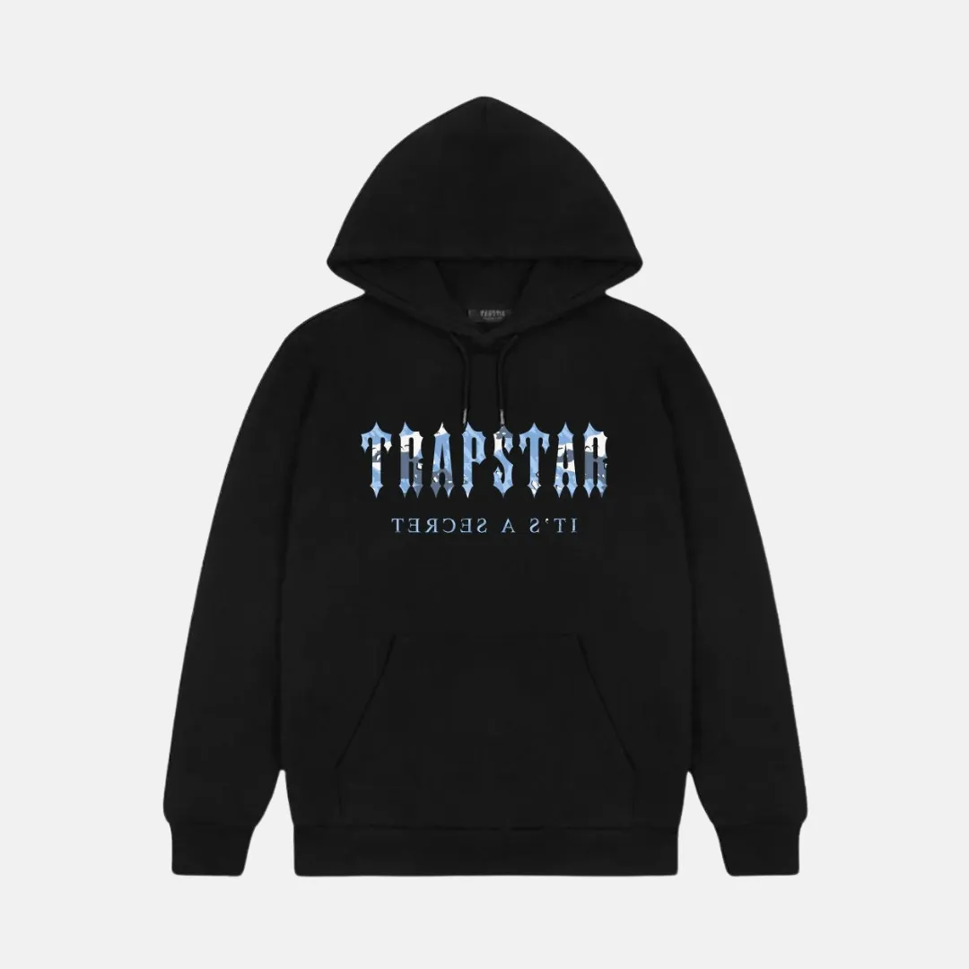 Trapstar Decoded Hoodie - Black/Ice Blue Camo