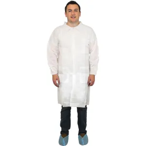 White Polypropylene Lab Coat (30/cs)