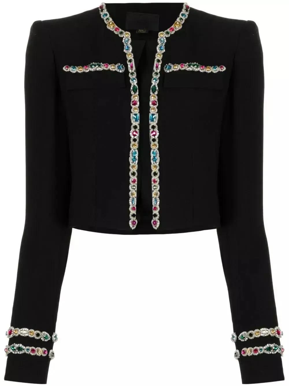 Women’s Crystal-Embellished Cady Cropped Jacket and Skirt Set