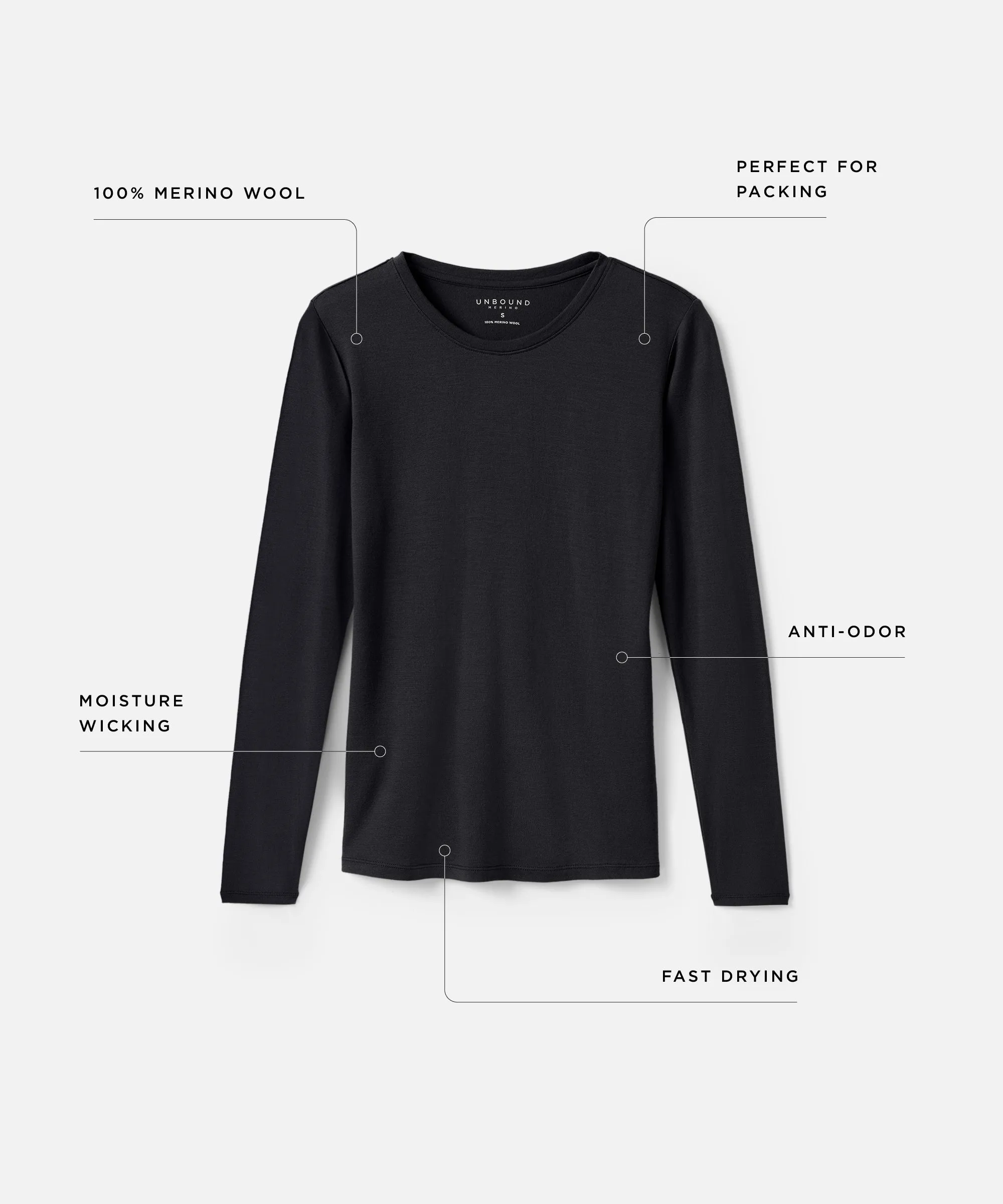 Women's Long Sleeve Merino Crew